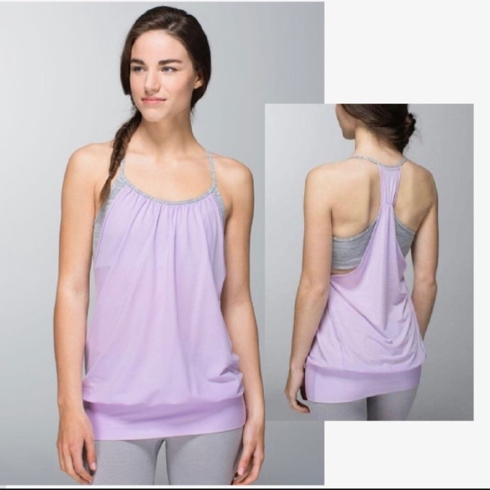 lululemon athletica Lavender and Gray Tank Top